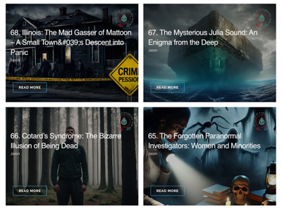 An image showing a paranormal blog.