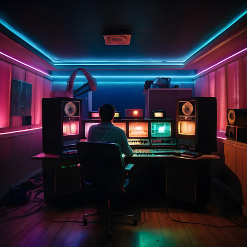 An image showing a live radio station.