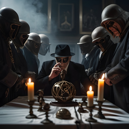 An image of a secret socity meeting.