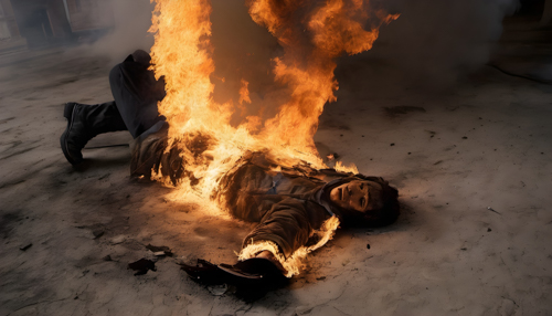 An image of spontaneous human combustion